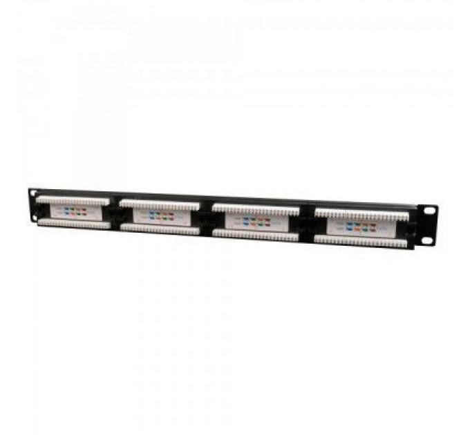 Cablexpert Патч-панель 19" 24xRJ-45 UTP cat.5е, 1U, тип 110 Cablexpert (NPP-C524CM-001)