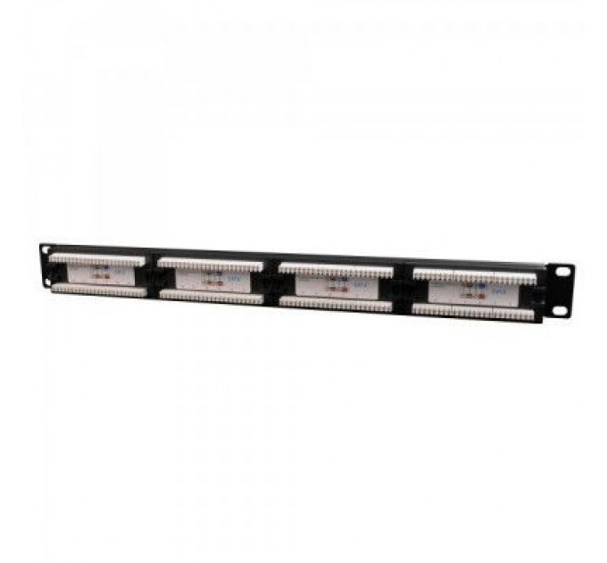 Cablexpert Патч-панель 19" 24xRJ-45 UTP cat.6, 1U, тип 110 Cablexpert (NPP-C624CM-001)