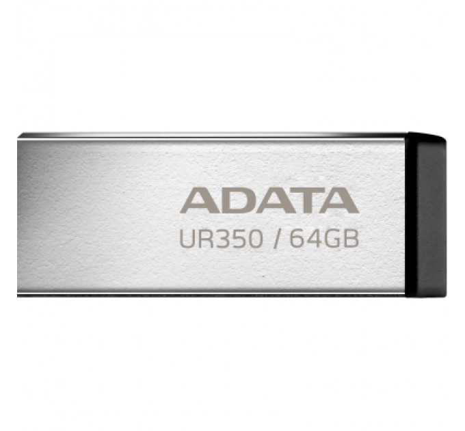 ADATA USB флеш накопичувач ADATA 64GB UR350 Silver-Black USB 3.2 (UR350-64G-RSR/BK)
