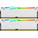 Kingston Fury (ex.HyperX) Модуль пам'яті для комп'ютера DDR5 32GB 5200 MHz FURY Beast White RGB Kingston Fury (ex.HyperX) (KF552C40BWAK2-32)