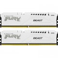 Kingston Fury (ex.HyperX) Модуль пам'яті для комп'ютера DDR5 32GB (2x16GB) 5200 MHz FURY Beast White Kingston Fury (ex.HyperX) (KF552C40BWK2-32)