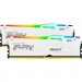 Kingston Fury (ex.HyperX) Модуль пам'яті для комп'ютера DDR5 64GB (2x32GB) 5200 MHz FURY Beast White RGB Kingston Fury (ex.HyperX) (KF552C40BWAK2-64)