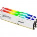 Kingston Fury (ex.HyperX) Модуль пам'яті для комп'ютера DDR5 64GB (2x32GB) 5200 MHz FURY Beast White RGB Kingston Fury (ex.HyperX) (KF552C40BWAK2-64)