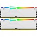 Kingston Fury (ex.HyperX) Модуль пам'яті для комп'ютера DDR5 64GB (2x32GB) 5200 MHz FURY Beast White RGB Kingston Fury (ex.HyperX) (KF552C40BWAK2-64)