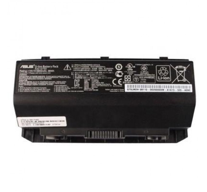 ASUS Акумулятор до ноутбука ASUS G750 A42-G750, 5900mAh (88Wh), 8cell, 15V, Li-ion, черная, (A47280)