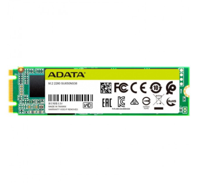 ADATA Накопичувач SSD M.2 2280 256GB ADATA (ASU650NS38-256GT-C)