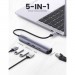 Ugreen Концентратор Ugreen USB3.0 Type-C to HDMI 4K30Hz/USB 3.0x2/RJ45/PD CM418 (10919)