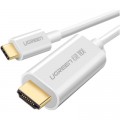 Ugreen Кабель мультимедійний USB-C to HDMI 1.5m ABS Case MM121 white Ugreen (30841)