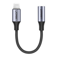 Перехідник Lightning to 3.5mm 10cm Headphone Jack Adapter Model US211 gray Ugreen (30756)