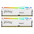 Kingston Fury (ex.HyperX) Модуль пам'яті для комп'ютера DDR5 32GB (2x16GB) 6000 MHz Beast White RGB EXPO Kingston Fury (ex.HyperX) (KF560C30BWEAK2-32)