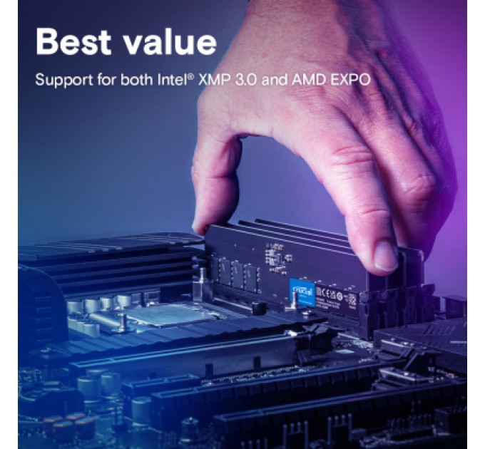 Micron Модуль пам'яті для комп'ютера DDR5 8GB 5600 MHz Micron (CT8G56C46U5T)