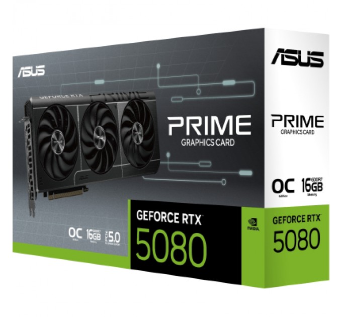 ASUS Відеокарта ASUS GeForce RTX5080 16GB PRIME OC (PRIME-RTX5080-O16G)