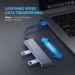 Ugreen Концентратор Ugreen CM219 HUB Type-C to 4xUSB with USB-C Power Port (Gray) (70336)