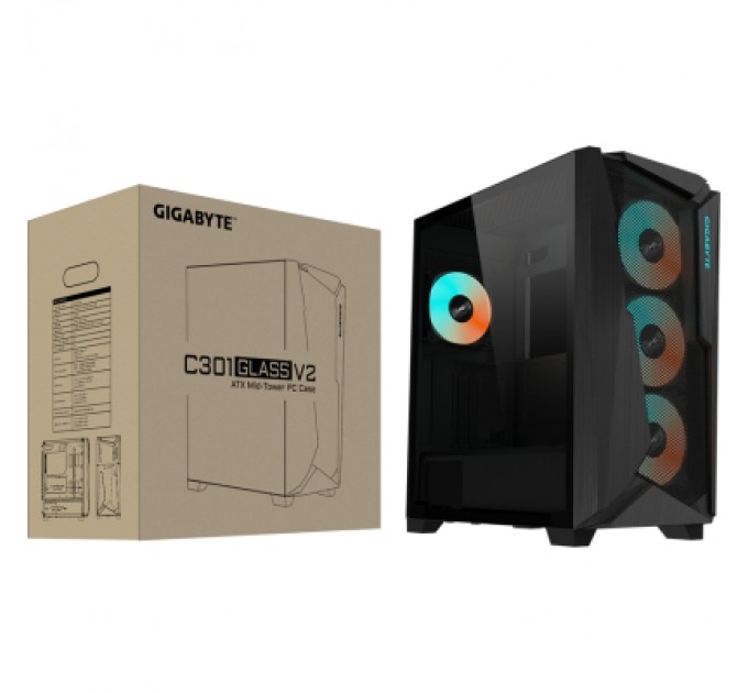GIGABYTE Корпус GIGABYTE C301 GLASS V2