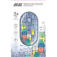 Мишка 2E MF300 PETSCATS Silent Wireless/Bluetooth Blue (2E-MF300WPETSBL)
