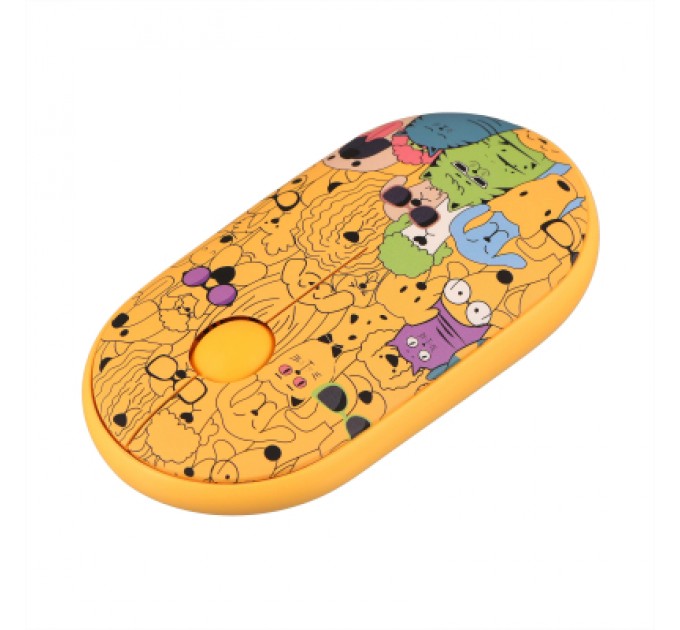 2E Мишка 2E MF300 PETSCATS&DOGS Silent Wireless/Bluetooth Yellow (2E-MF300WPETSYW)