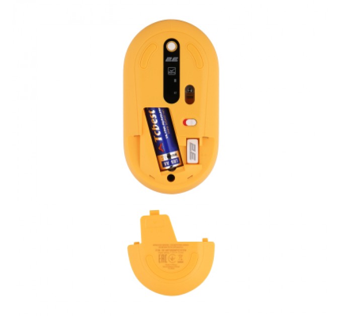 2E Мишка 2E MF300 PETSCATS&DOGS Silent Wireless/Bluetooth Yellow (2E-MF300WPETSYW)