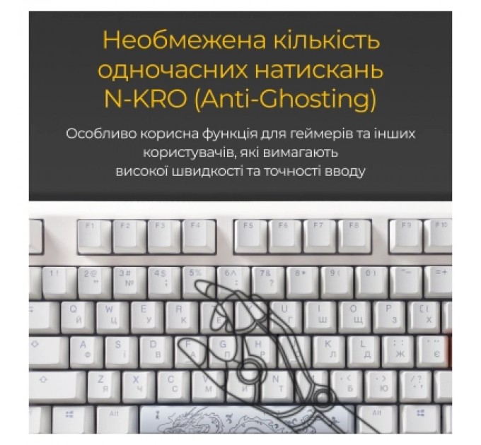 Ducky Клавіатура Ducky One 3 Cherry MX Blue RGB UA USB White (DKON2108ST-CUAPXPWWWSC1)
