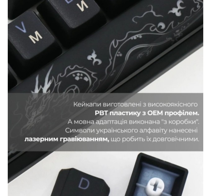 Ducky Клавіатура Ducky One 3 Cherry MX Red RGB UA USB Black (DKON2108ST-RUAPXCLAWSC1)