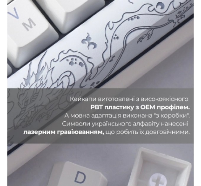 Ducky Клавіатура Ducky One 3 Cherry MX Red RGB UA USB White (DKON2108ST-RUAPXPWWWSC1)
