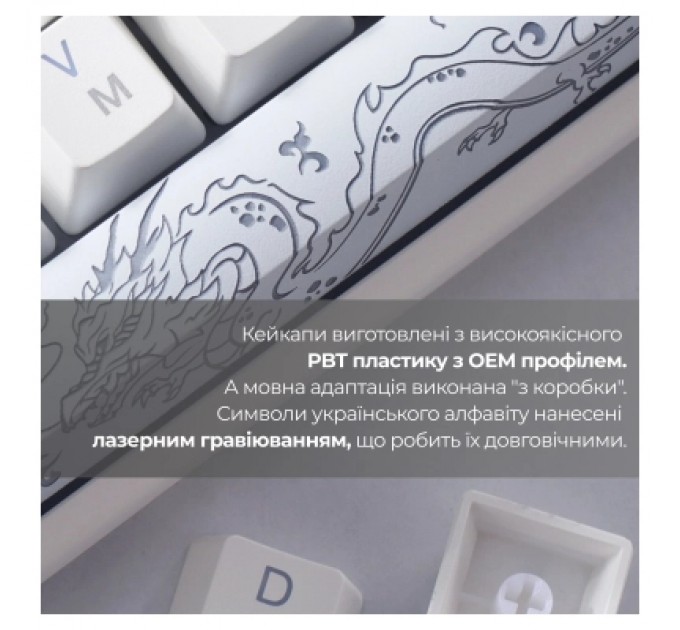 Ducky Клавіатура Ducky One 3 Mini Cherry MX Silent Red RGB UA USB White (DKON2161ST-SUAPXPWWWSC1)