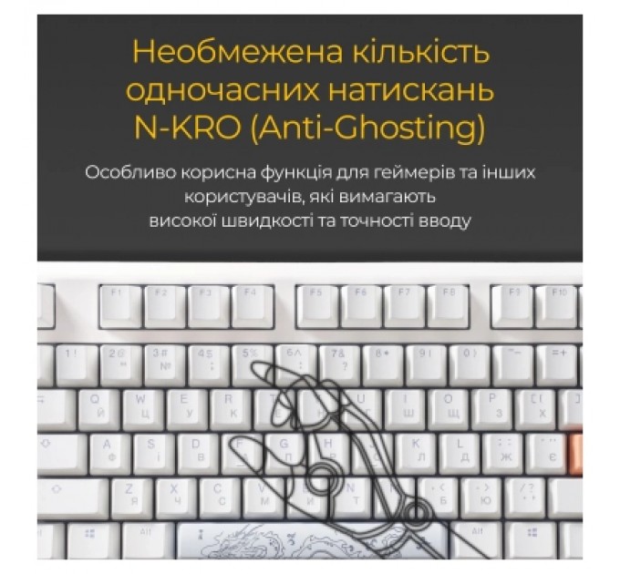 Ducky Клавіатура Ducky One 3 TKL Cherry MX Brown RGB UA USB White (DKON2187ST-BUAPXPWWWSC1)