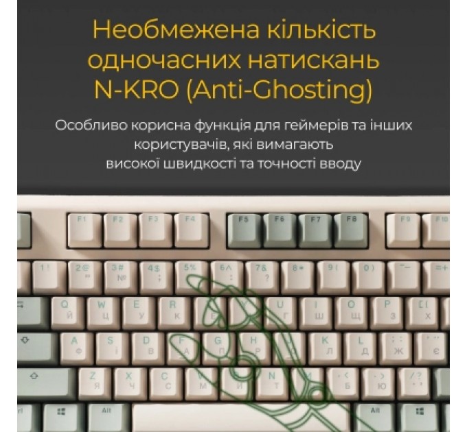 Ducky Клавіатура Ducky One 3 TKL Cherry MX Red UA USB Cream (DKON2187-RUAPXМAEGGC1)