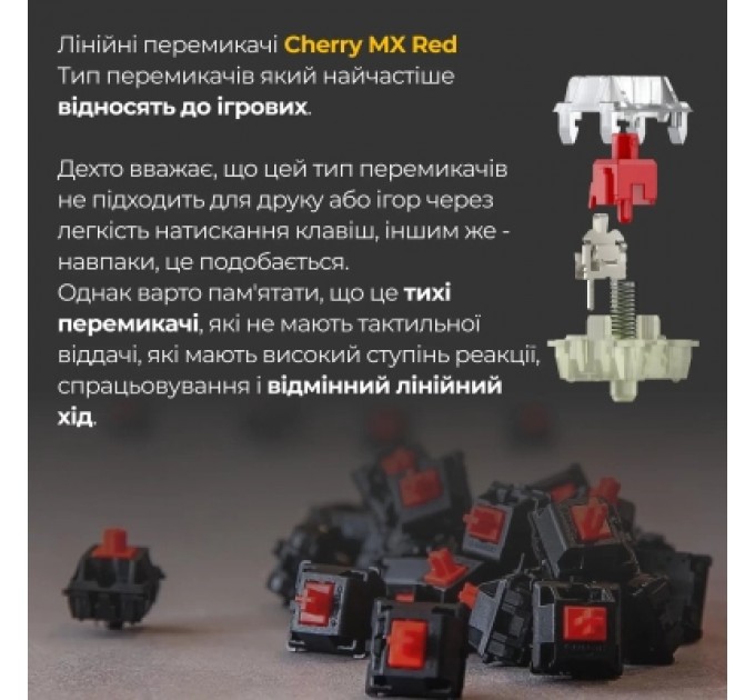 Ducky Клавіатура Ducky One 3 TKL Cherry MX Red RGB UA USB Black (DKON2187ST-RUAPXCLAWSC1)