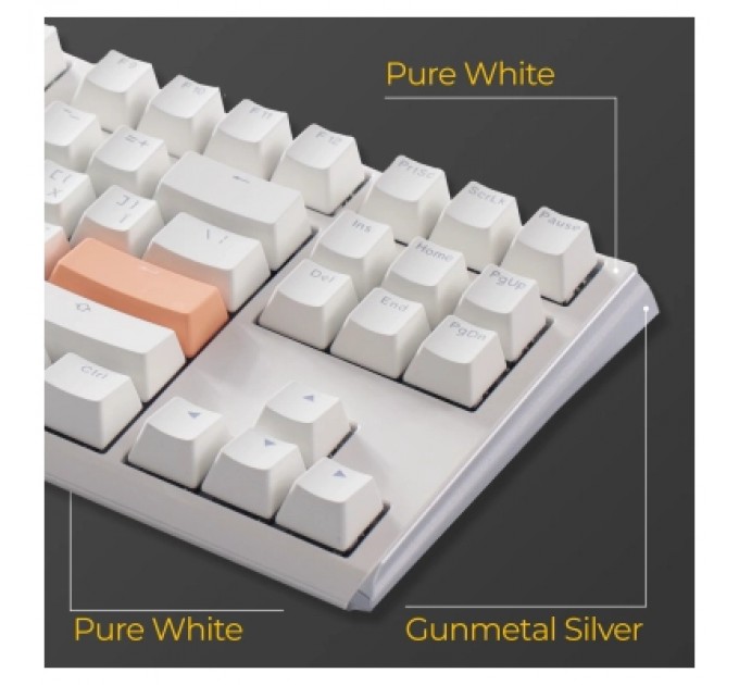 Ducky Клавіатура Ducky One 3 TKL Cherry MX Silent Red RGB UA USB White (DKON2187ST-SUAPXPWWWSC1)