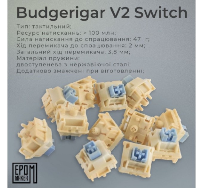 Epomaker Клавіатура Epomaker EK68 65 Budgerigar V2 Switch Hot-Swap RGB Wireless/Bluetooth/USB UA Black (EK68-B-BV2)