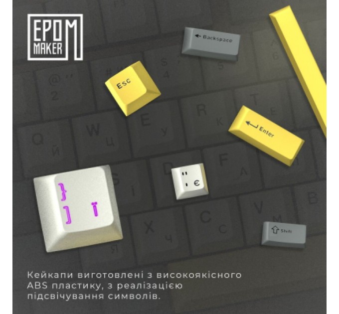 Epomaker Клавіатура Epomaker Shadow-X 70 Mulan Switch Hot-Swap LCD Screen RGB Wireless/Bluetooth/USB UA White (SHX-W-M)