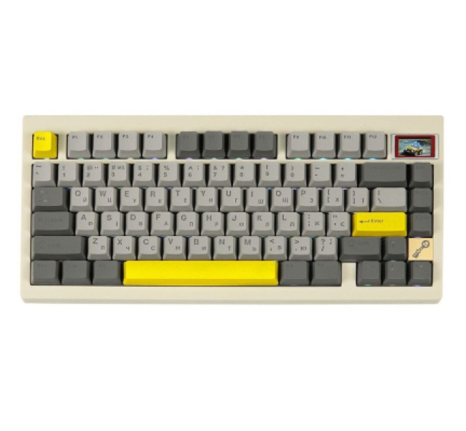 Epomaker Клавіатура Epomaker TH80 Pro V2 75 Wisteria Tactile Switch Hot-Swap LCD Screen RGB Wireless/Bluetooth/USB UA White (TH80-PROV2-W-WT)