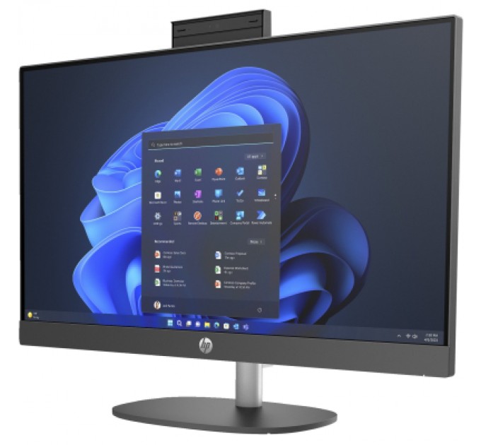 HP Комп'ютер HP ProOne 245 G10 AiO / Ryzen5 7520U, 16, 512, Cam, WiFi, K&M (A54ZVET)