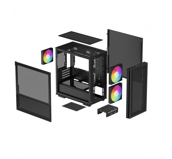 Deepcool Корпус DeepCool CH360 Black (R-CH360-BKAPE3-G-1) без БЖ