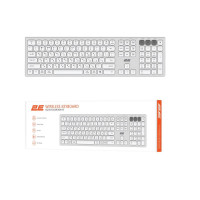 Клавиатура беспроводная 2E KS270 WL/BT EN/UKR Silver/White (2E-KS270WBWH_UA)