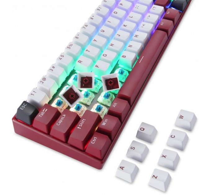 Motospeed Клавиатура беспроводная Motospeed BK67 Longhua Blue Red (mtbk67rmb)