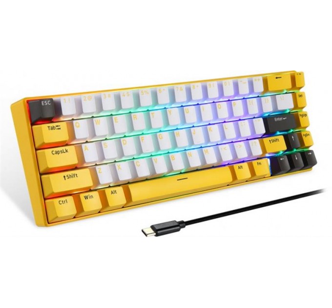 Motospeed Клавиатура беспроводная Motospeed BK67 Longhua Blue Yellow (mtbk67ymb)