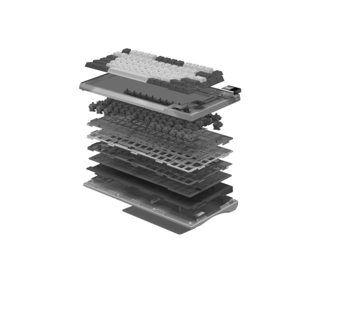 Motospeed Клавиатура беспроводная Motospeed Darmoshark K8 Gateron Silver Pro White-Gray (dmk8wgspro)