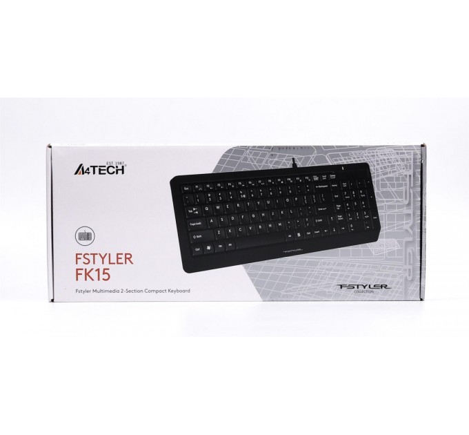 A4Tech Клавіатура A4Tech Fstyler FK15 Ukr Black