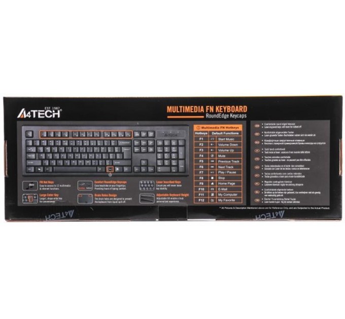 A4Tech Клавiатура A4tech KR-83 Black