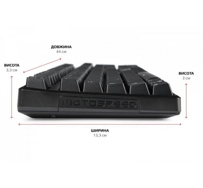 Motospeed Клавиатура Motospeed CK107 Outemu Red RGB Black (mtk96mr)