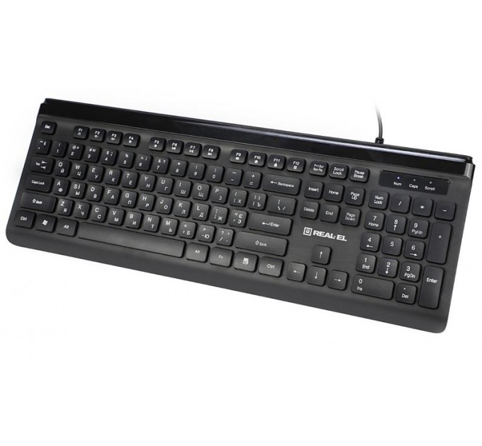 REAL-EL Клавіатура REAL-EL Comfort 7085 Ukr Black