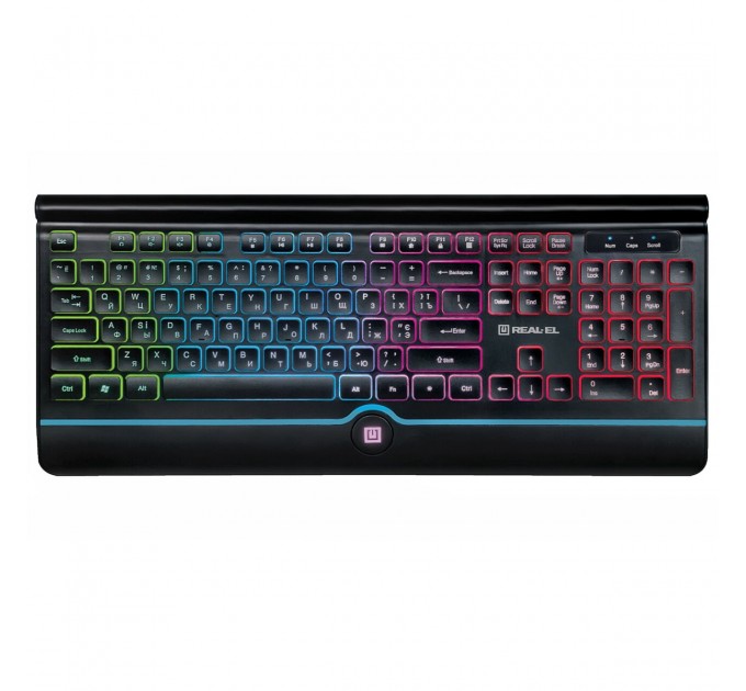 REAL-EL Клавіатура REAL-EL Comfort 8000 Backlit Ukr Black