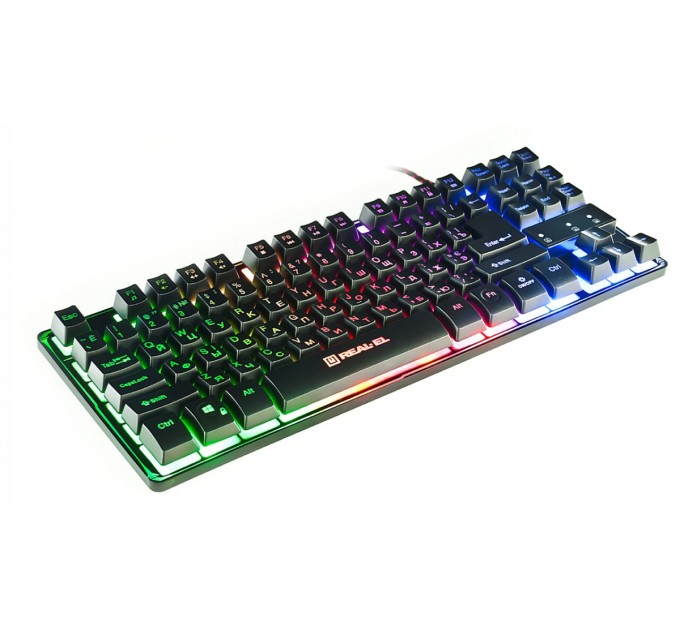 REAL-EL Клавіатура REAL-EL Gaming 8710 TKL Backlit Ukr Black