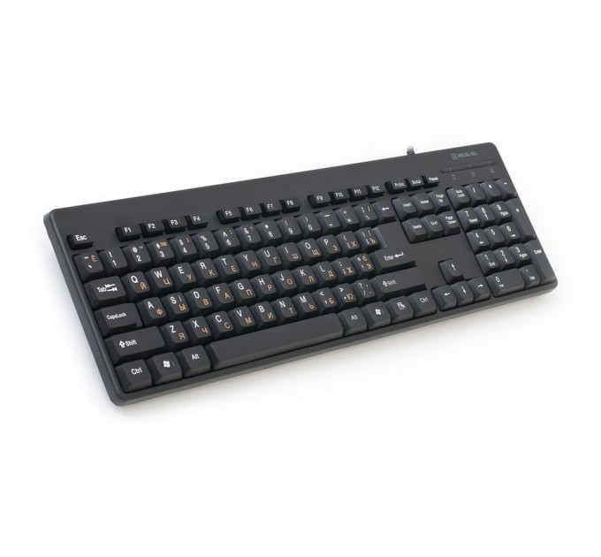 REAL-EL Клавиатура REAL-EL Standard 502 Ukr Black