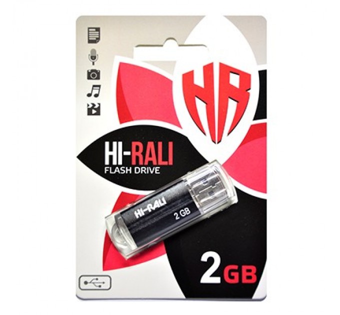 Hi-Rali Флеш-накопитель USB 2GB Hi-Rali Corsair Series Black (HI-2GBCORBK)