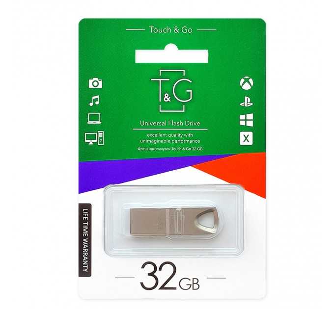 T&G Флеш-накопичувач USB 32GB T&G 117 Metal Series Silver (TG117SL-32G)