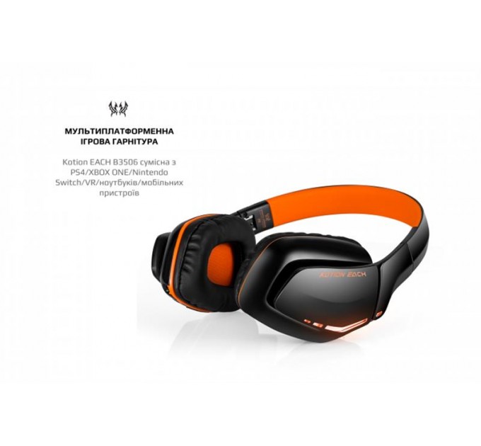 Kotion Bluetooth-гарнитура Kotion EACH B3506 Black/Orange (ktb3506bt)