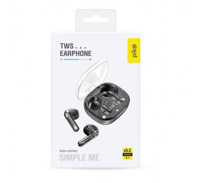 Piko Bluetooth-гарнитура Piko TWS-SimpleMe Black (1283126583438)