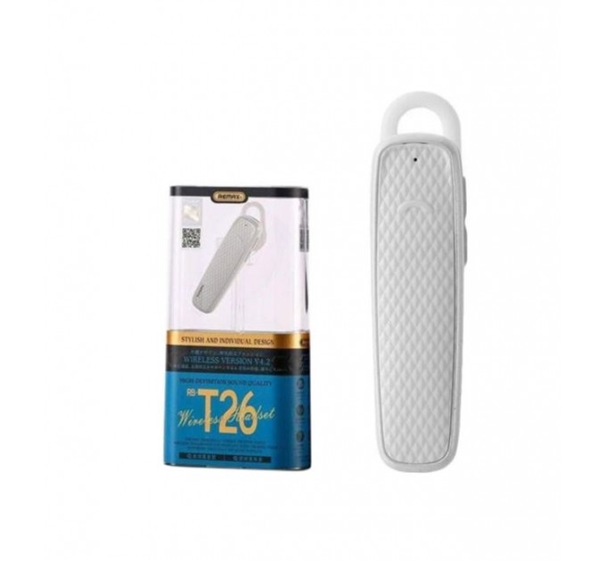 Remax Bluetooth-гарнитура Remax RB-T26 White (6954851297413)